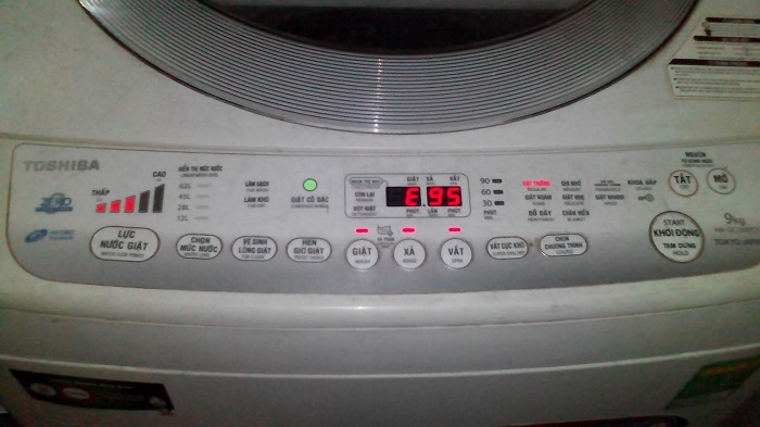 mã lỗi E95 trên máy giặt Toshiba