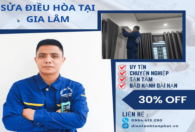 Chuyên sửa điều hòa tại huyện Gia Lâm, Hà Nội, uy tín, chuyên nghiệp