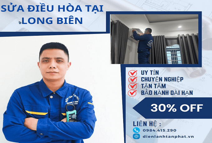 sửa chữa điều hòa uy tín, chuyên nghiệp, chất lượng tại quận Long Biên, Hà Nội