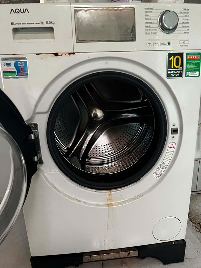 Sửa chữa máy giặt Aqua cửa ngang loạn cảm ứng, không ấn được.